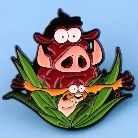 Disney - Lion King Timon and Pumbaa enamel pin - NWT - measurements in pics - Picture 3 of 7